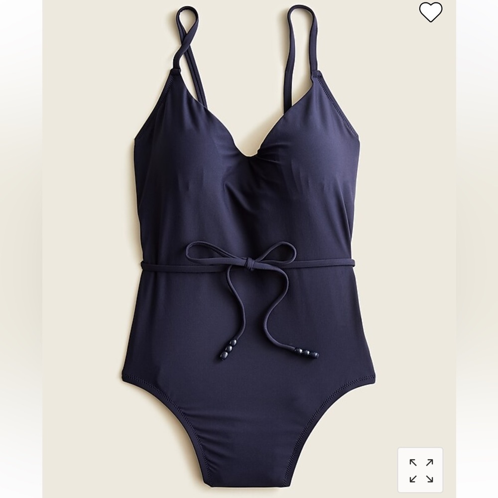 New with tags! J. Crew rounded v-neck one-piece with tie